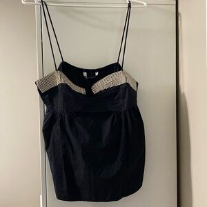 Rhinestone flowy tank